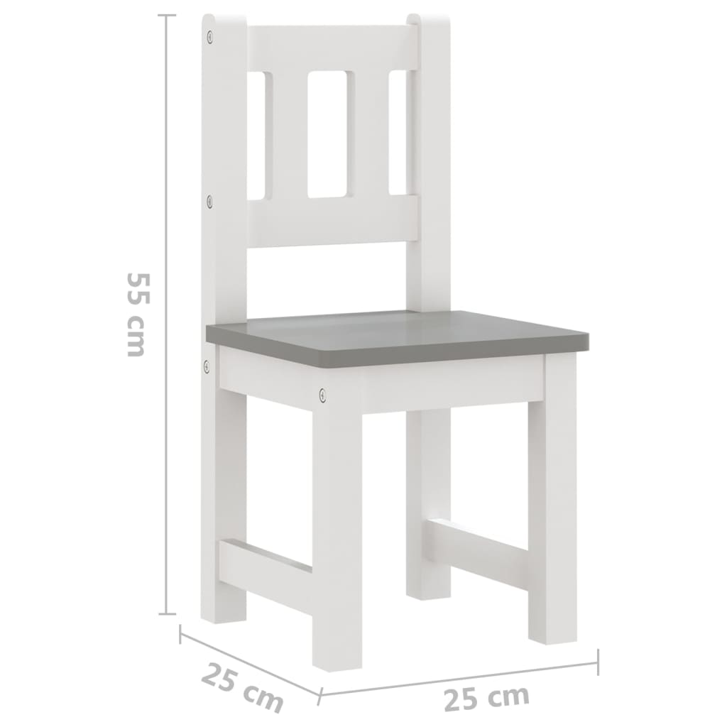 Set Tavolo E Sedie Per Bambini 3 Pezzi In Mdf