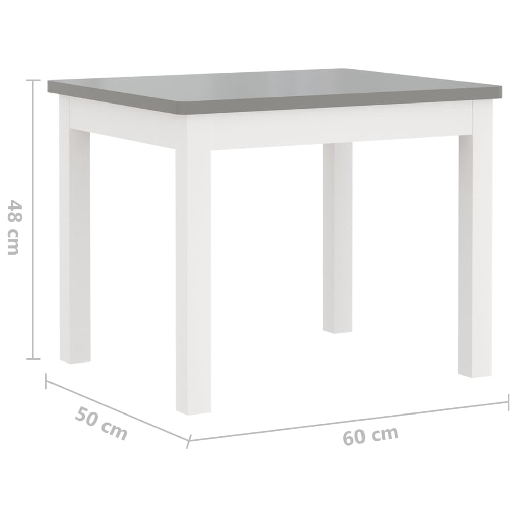Set Tavolo E Sedie Per Bambini 3 Pezzi In Mdf