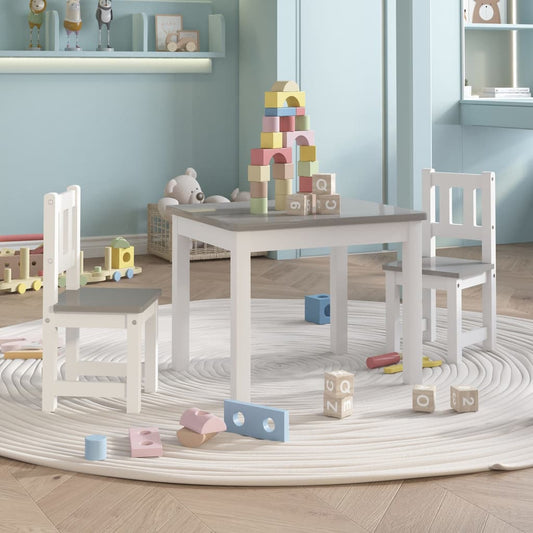 Set Tavolo E Sedie Per Bambini 3 Pezzi In Mdf