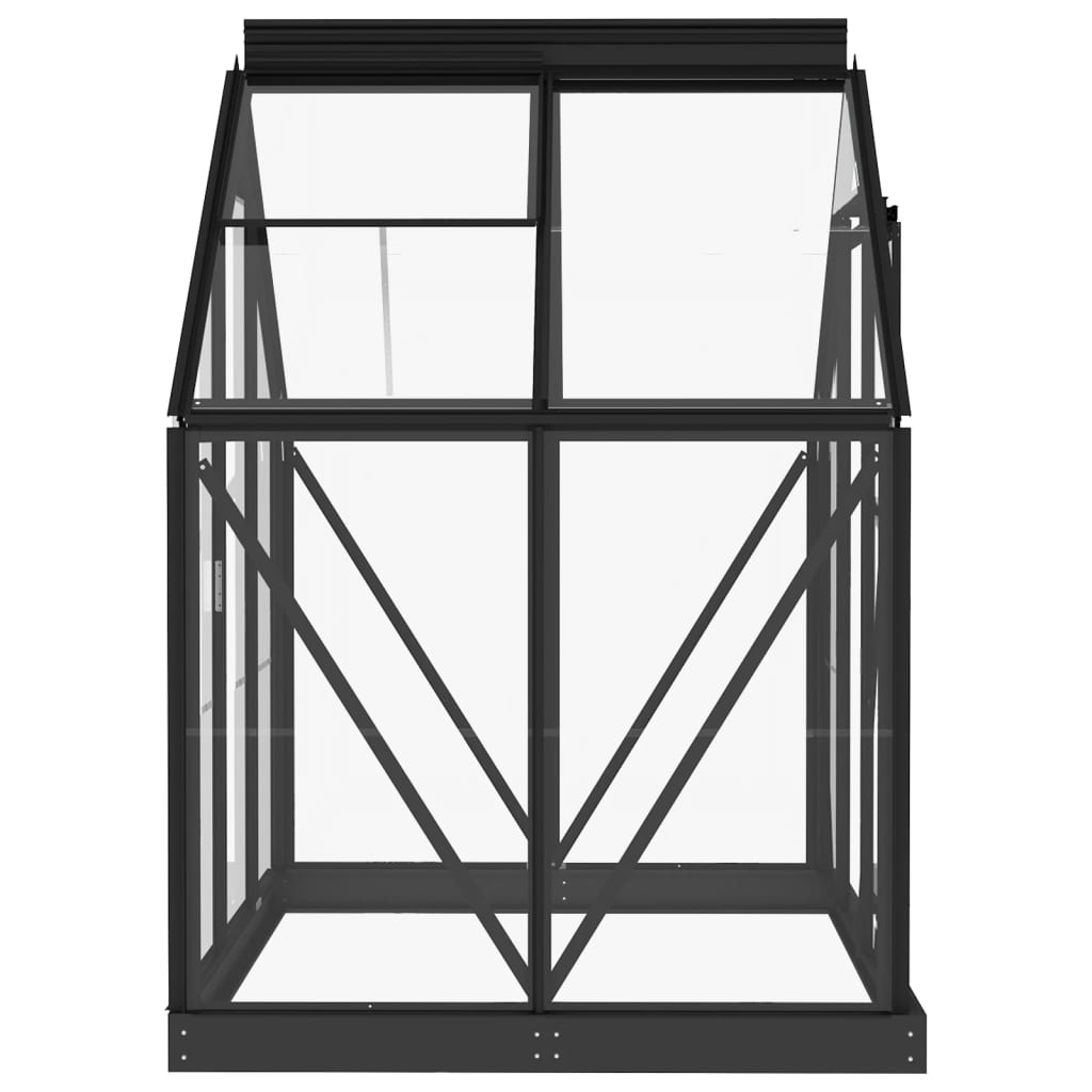 Serra In Vetro Antracite 155X103X191 Cm Telaio In Alluminio