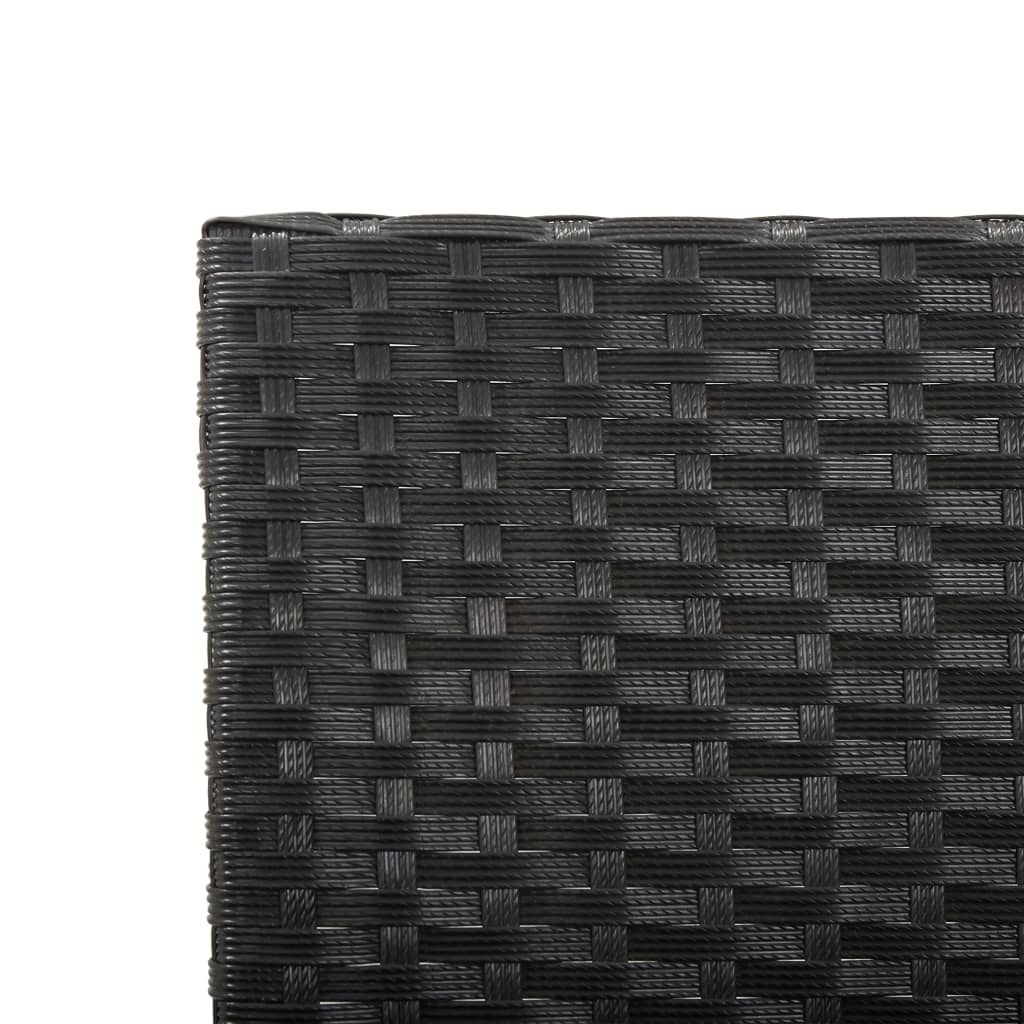 Panca Da Giardino Con Cuscini Nera 176 Cm In Polyrattan