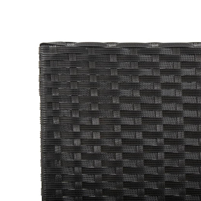 Panca Da Giardino Con Cuscini Nera 176 Cm In Polyrattan