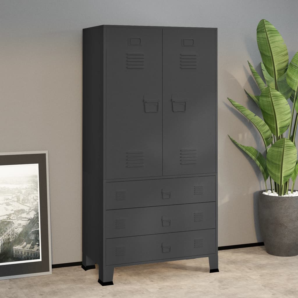 Armadio Industriale 90X50X180 Cm In Metallo