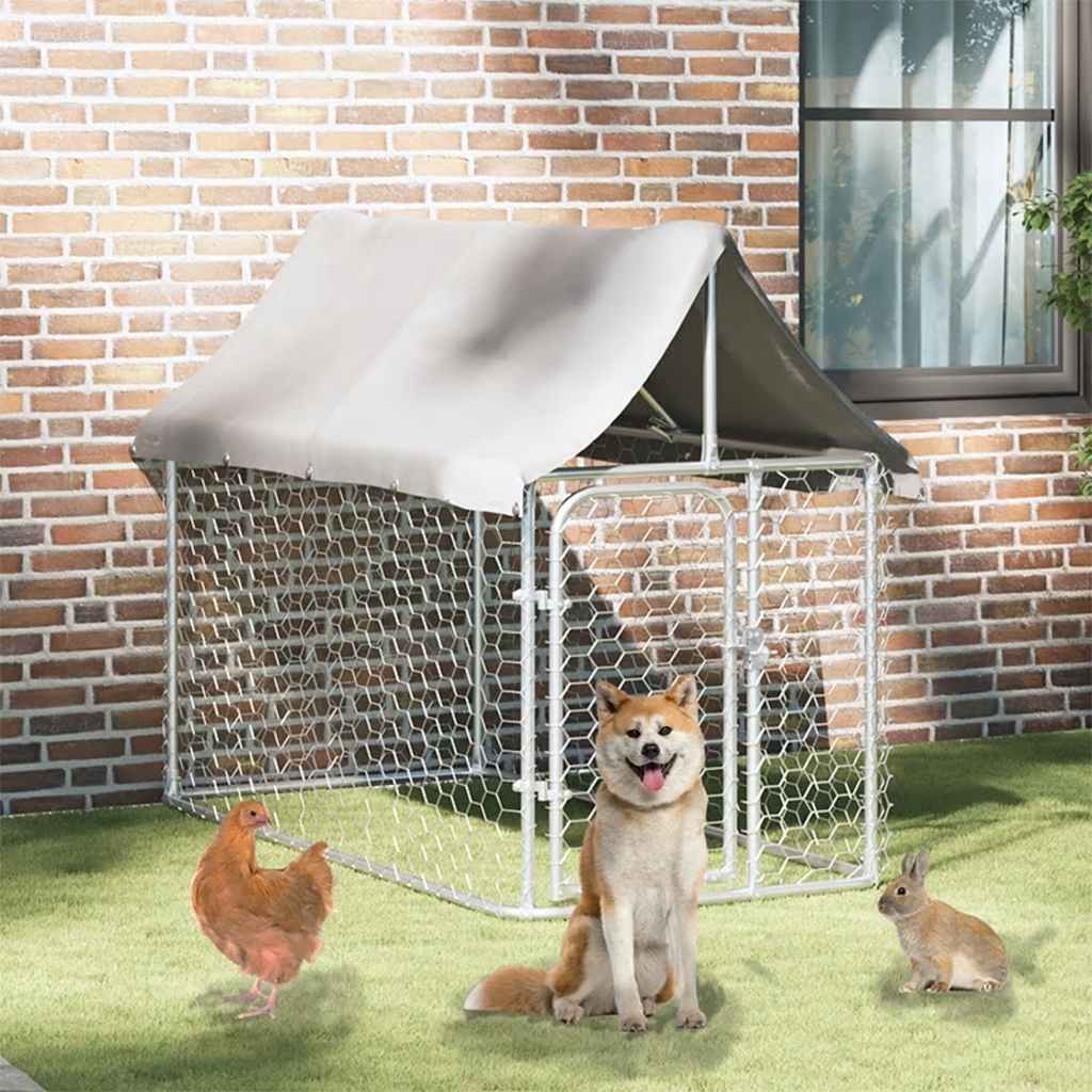 Gabbia Per Cani Da Esterno Con Tetto