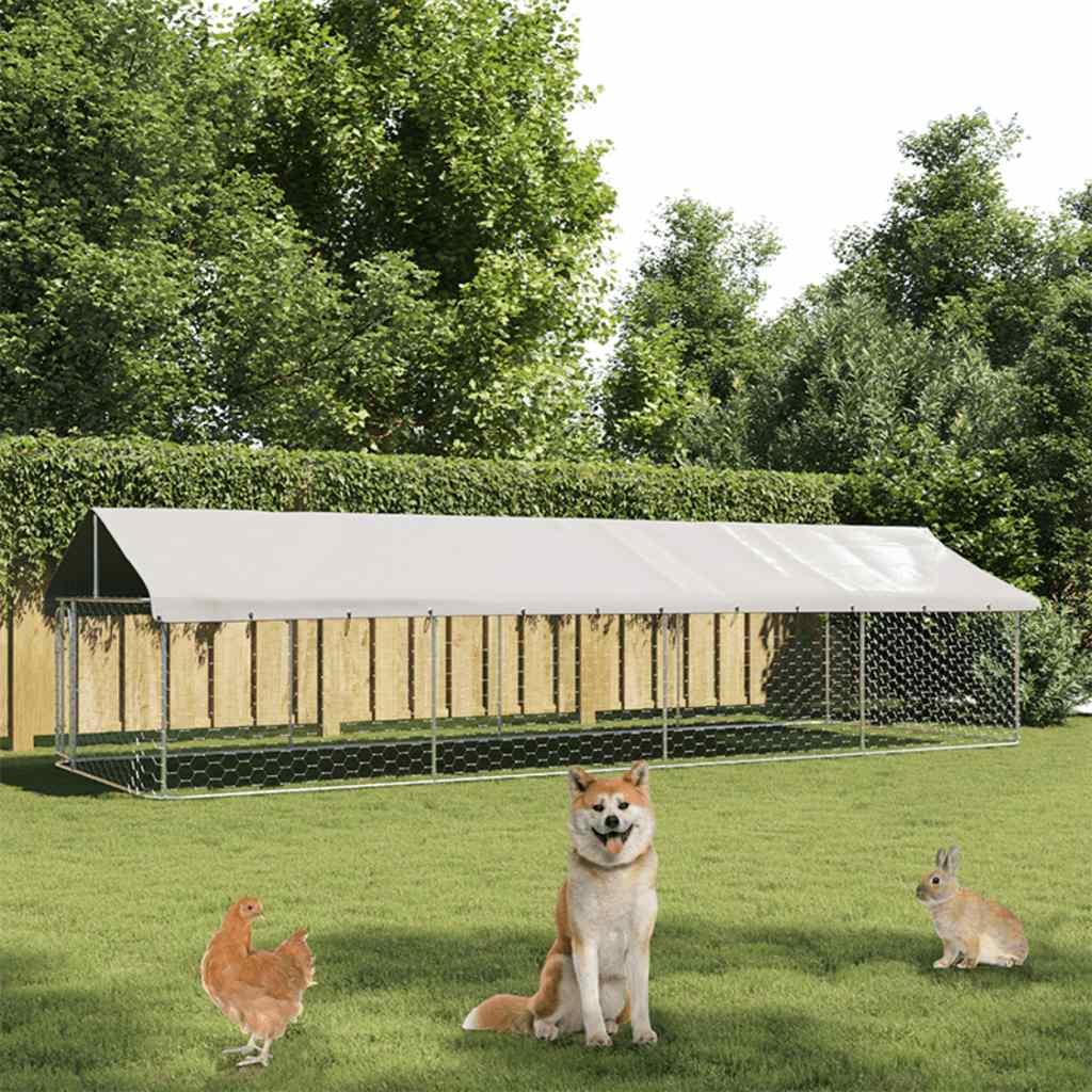 Gabbia Per Cani Da Esterno Con Tetto