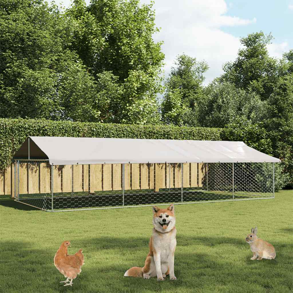 Gabbia Per Cani Da Esterno Con Tetto