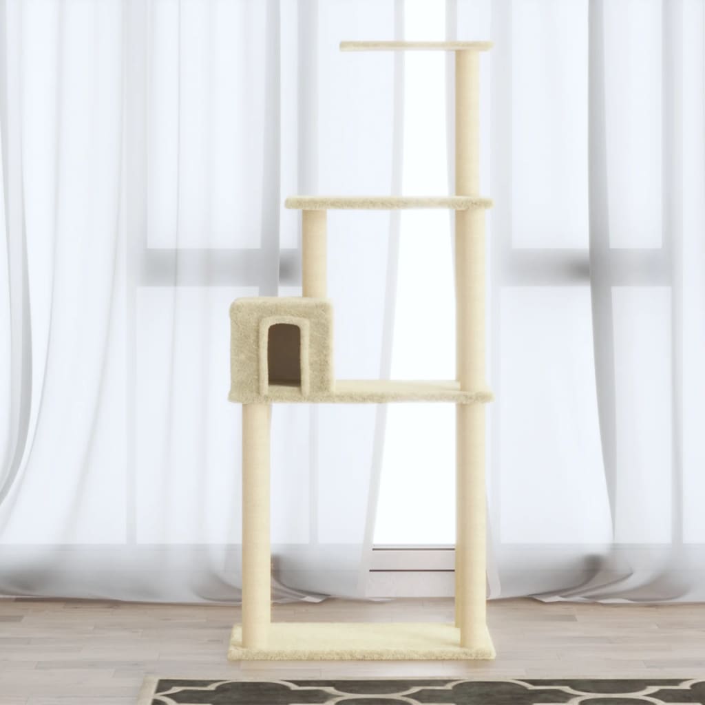 Albero Per Gatti Con Tiragraffi In Sisal 147 Cm