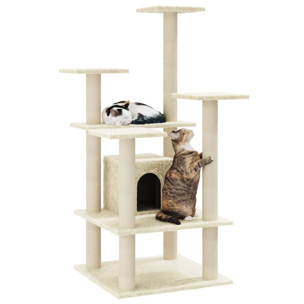 Albero Per Gatti Con Pali Tiragraffi In Sisal 110 Cm