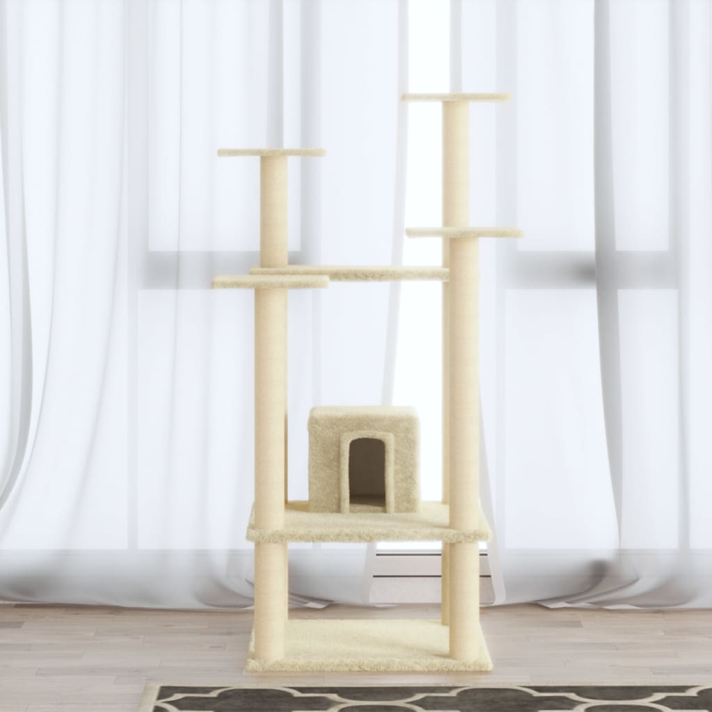 Albero Per Gatti Con Pali Tiragraffi In Sisal 110 Cm