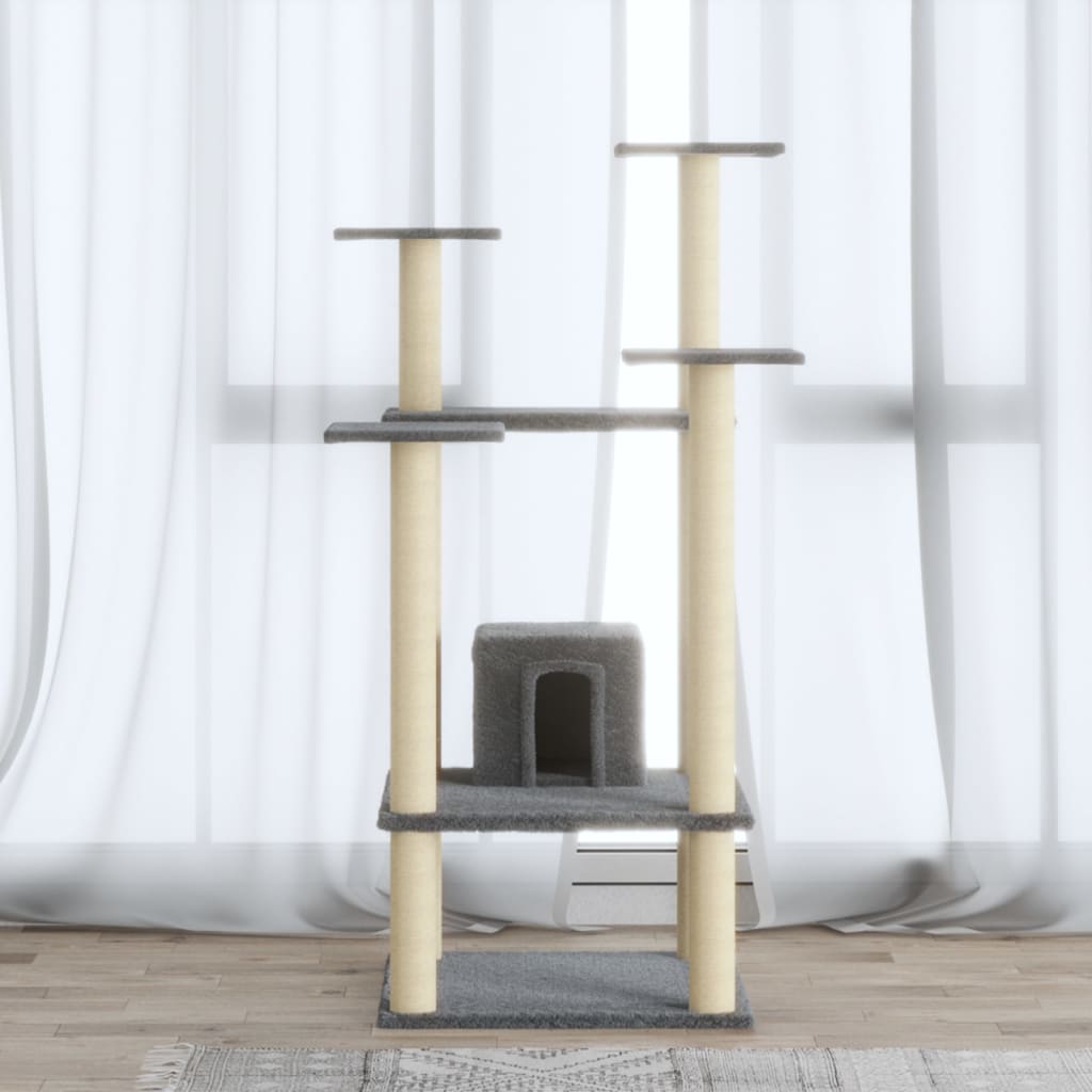 Albero Per Gatti Con Pali Tiragraffi In Sisal 110 Cm