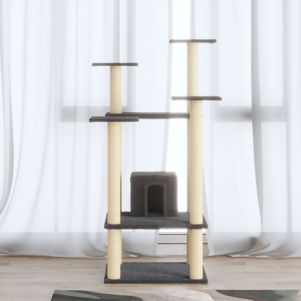 Albero Per Gatti Con Pali Tiragraffi In Sisal 110 Cm