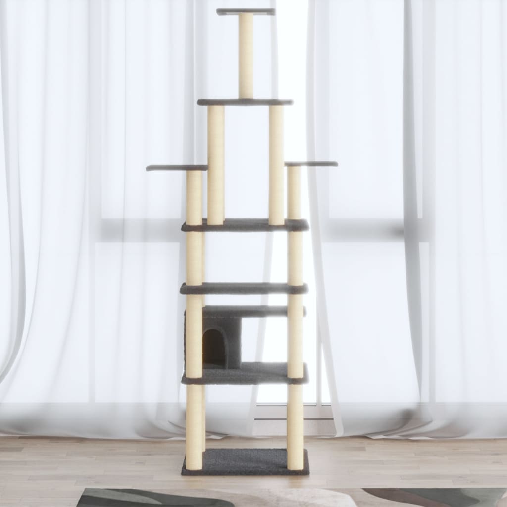 Albero Per Gatti Con Tiragraffi In Sisal 183 Cm
