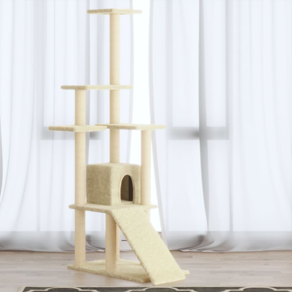 Albero Per Gatti Con Tiragraffi In Sisal 155 Cm