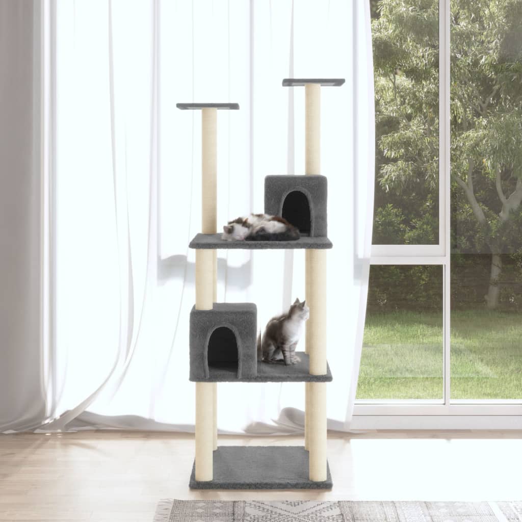 Albero Per Gatti Con Tiragraffi In Sisal 141 Cm