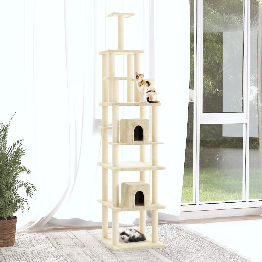 Albero Per Gatti Con Tiragraffi In Sisal 216 Cm