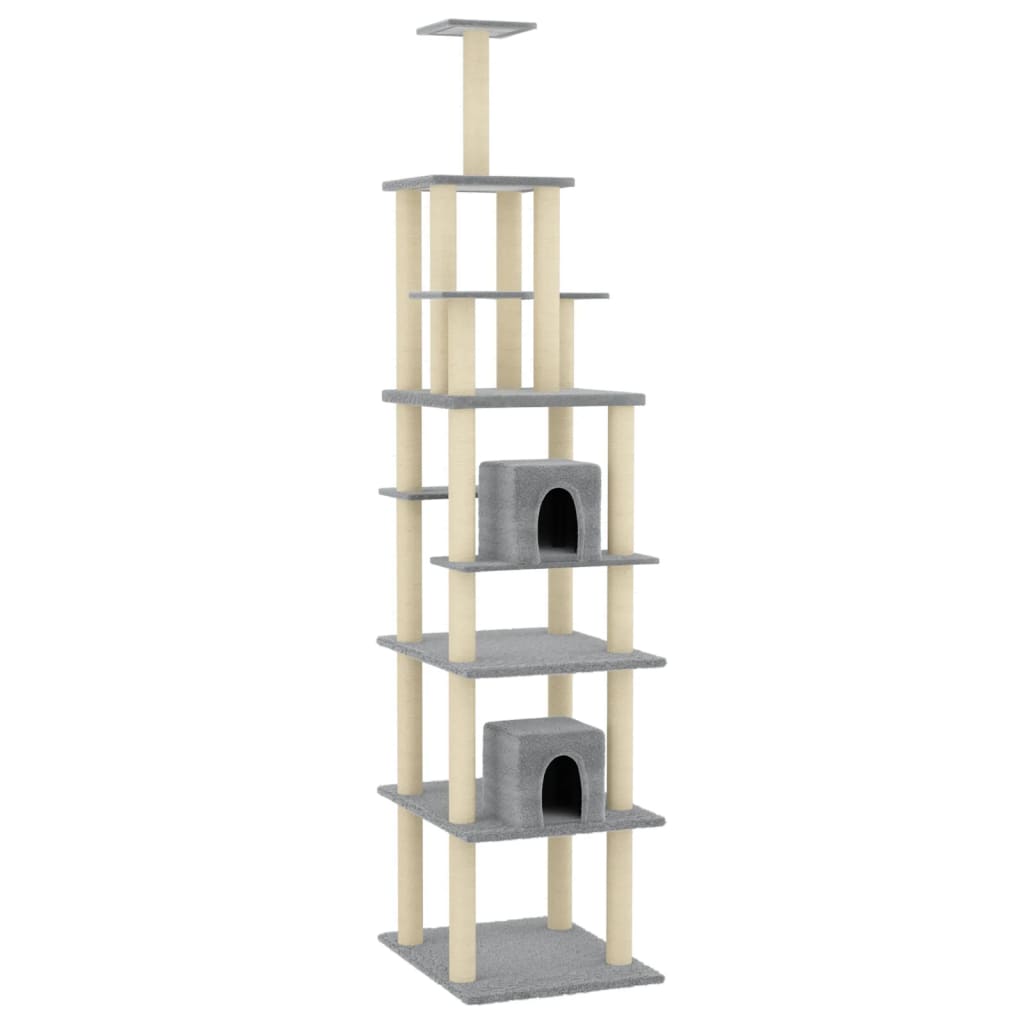 Albero Per Gatti Con Tiragraffi In Sisal 216 Cm