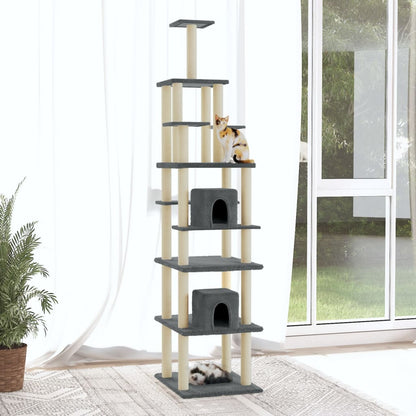 Albero Per Gatti Con Tiragraffi In Sisal 216 Cm