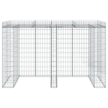 Parete Gabbioni Bidone Spazzatura 192X91X120 Cm Ferro Zincato