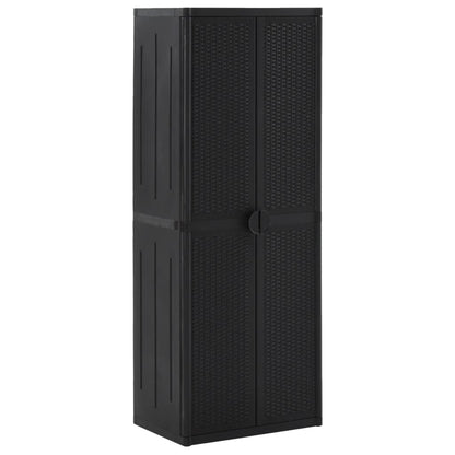 Armadio Da Giardino 65X45X172 Cm In Pp Aspetto Legno