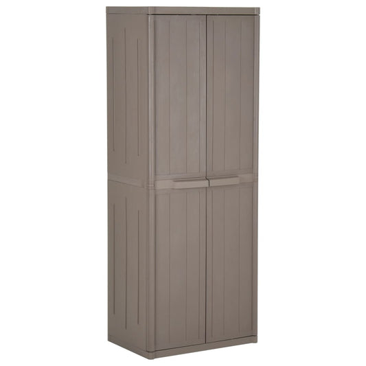 Armadio Da Giardino 65X45X172 Cm In Pp Aspetto Legno
