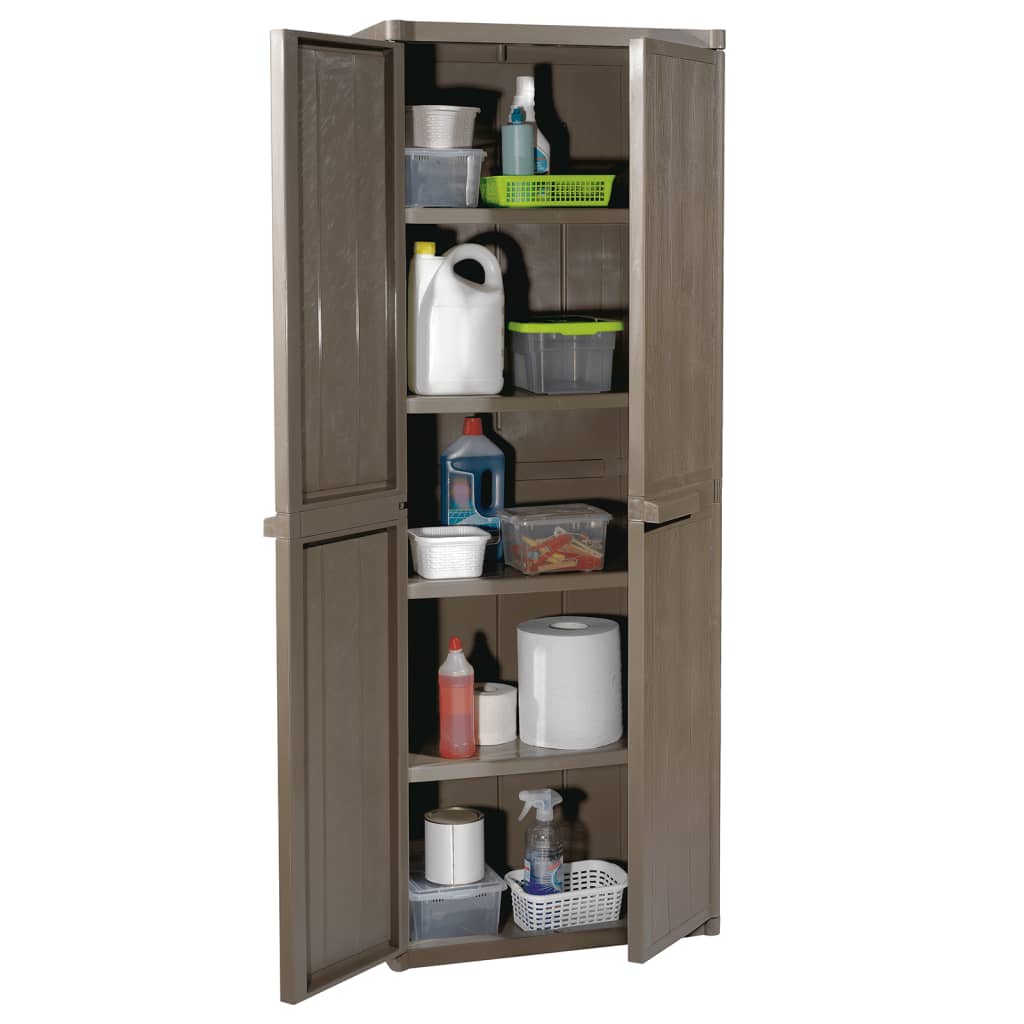 Armadio Da Giardino 65X45X172 Cm In Pp Aspetto Legno