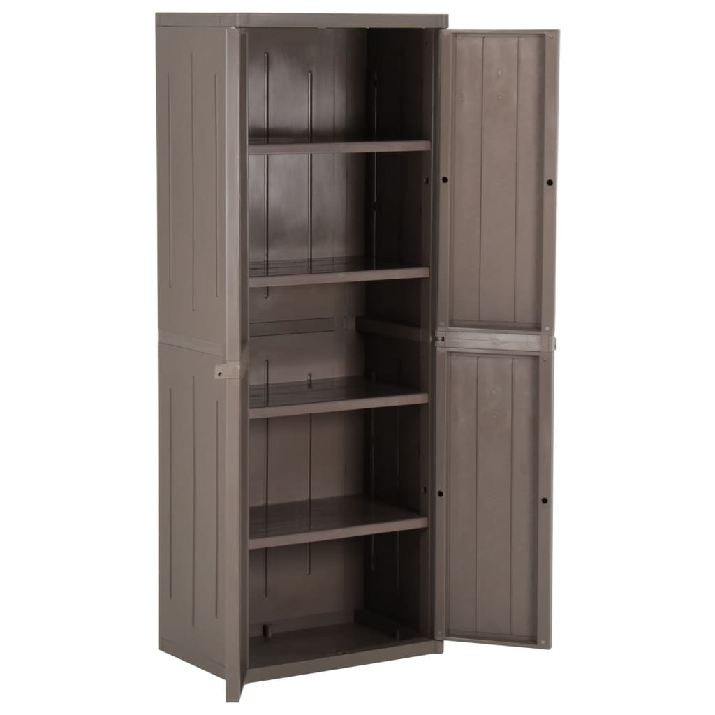 Armadio Da Giardino 65X45X172 Cm In Pp Aspetto Legno