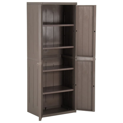 Armadio Da Giardino 65X45X172 Cm In Pp Aspetto Legno
