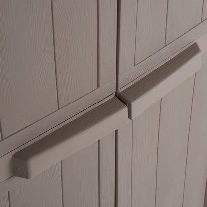 Armadio Da Giardino 65X45X172 Cm In Pp Aspetto Legno