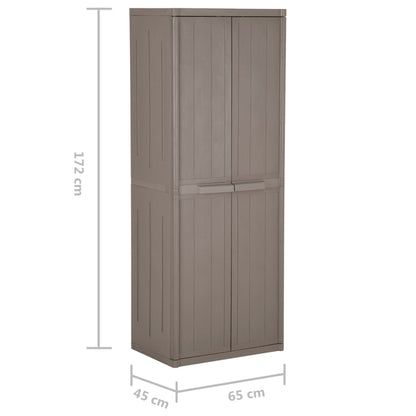 Armadio Da Giardino 65X45X172 Cm In Pp Aspetto Legno