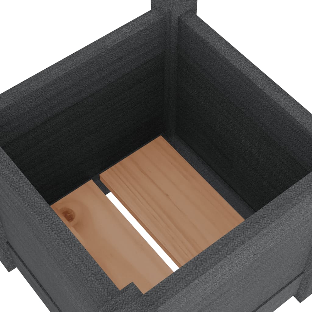 Fioriere Da Giardino 2 Pz Grigie 31X31X31 Cm In Legno Di Pino