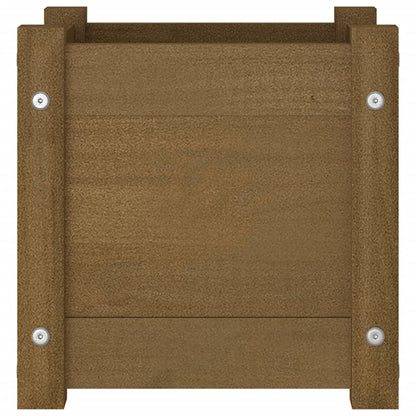 Fioriera Giardino Marrone Ambra 31X31X31 Cm Legno Massello Pino