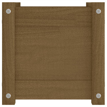 Fioriera Giardino Marrone Ambra 31X31X31 Cm Legno Massello Pino