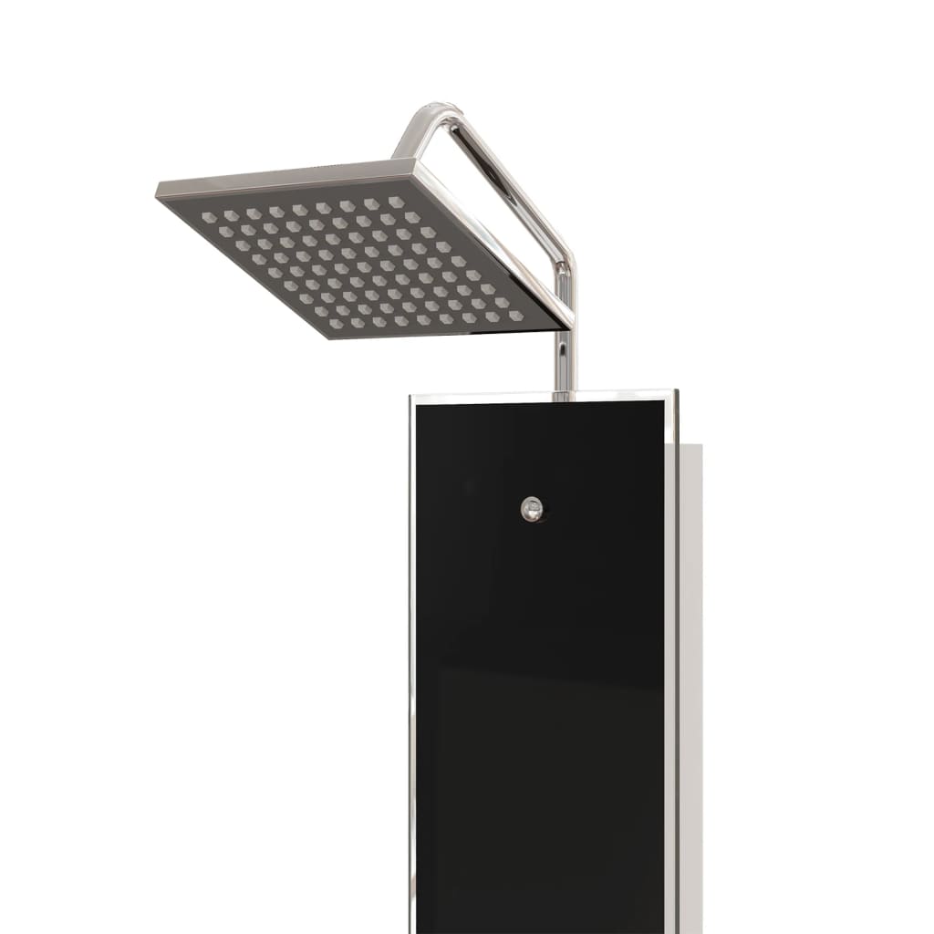 Pannello Doccia In Vetro 18X45,5X130 Cm Nero