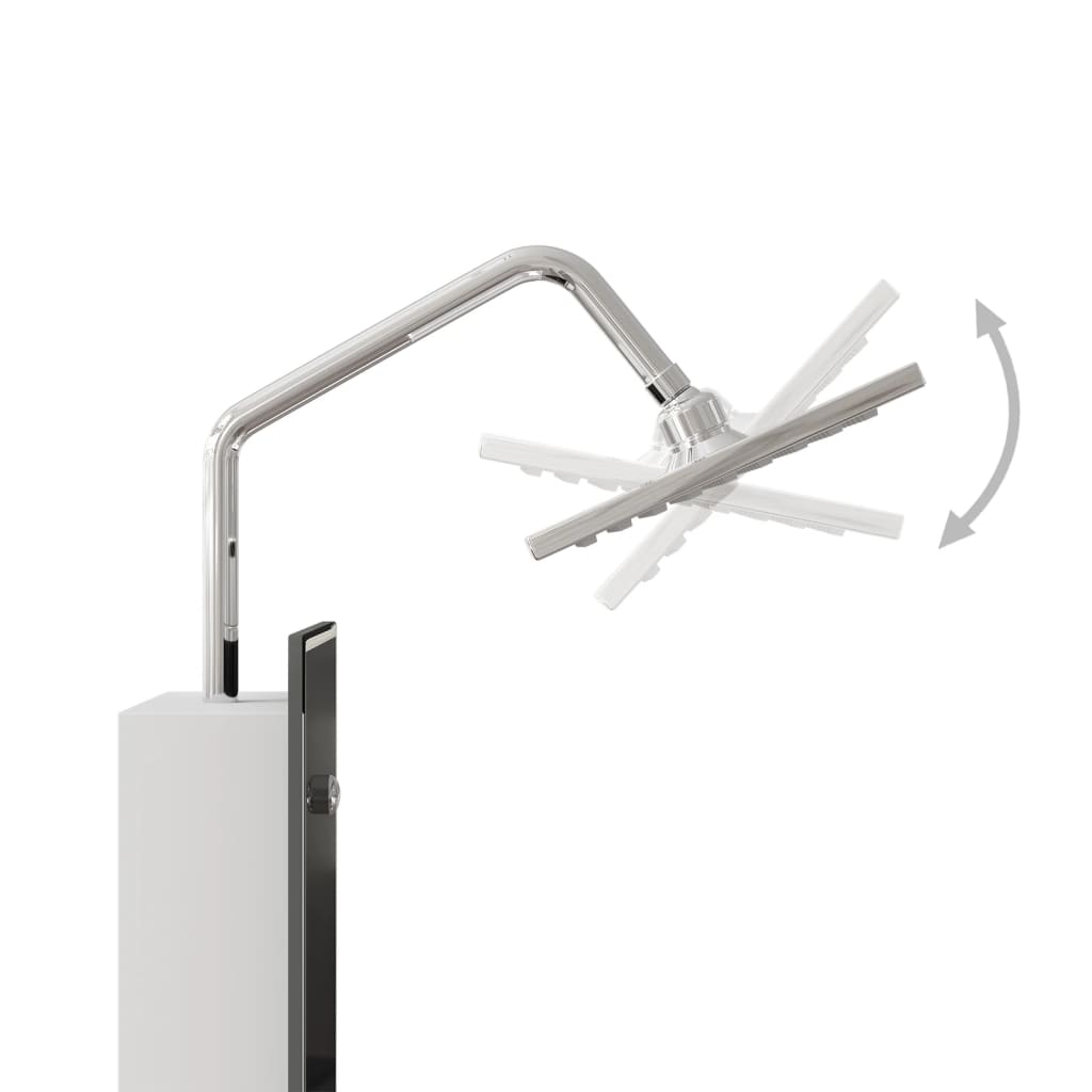 Pannello Doccia In Vetro 18X45,5X130 Cm Nero