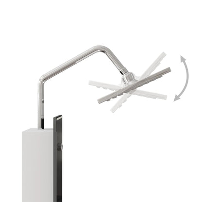 Pannello Doccia In Vetro 18X45,5X130 Cm Nero