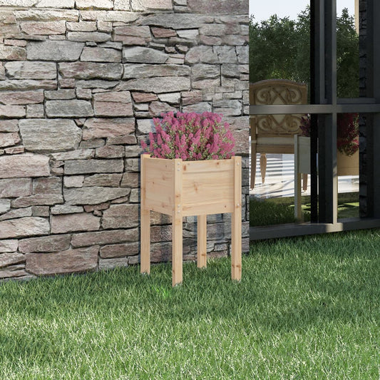 Fioriera Da Giardino 40X40X70 Cm In Legno Massello Di Pino