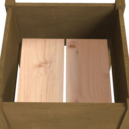 Fioriera Giardino Marrone Ambra 50X50X70 Cm Legno Massello Pino