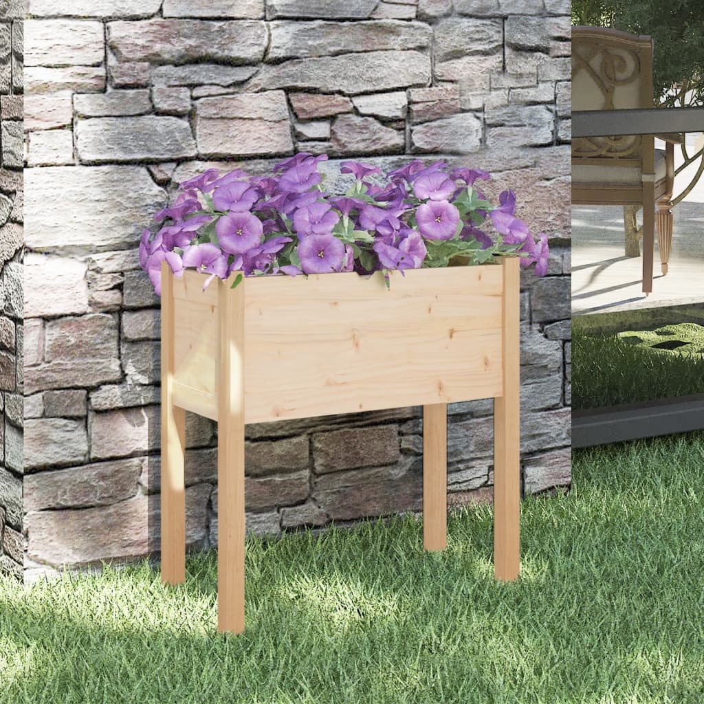 Fioriere Da Giardino 2 Pz Bianche 70X31X70 Cm In Legno Di Pino