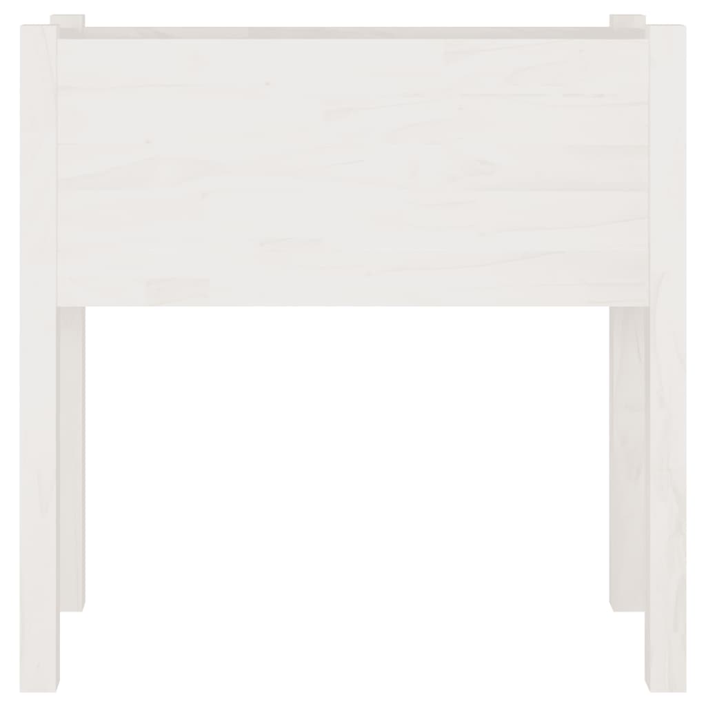 Fioriere Da Giardino 2 Pz Bianche 70X31X70 Cm In Legno Di Pino
