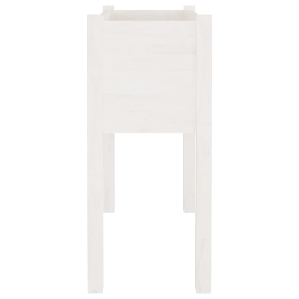 Fioriere Da Giardino 2 Pz Bianche 70X31X70 Cm In Legno Di Pino