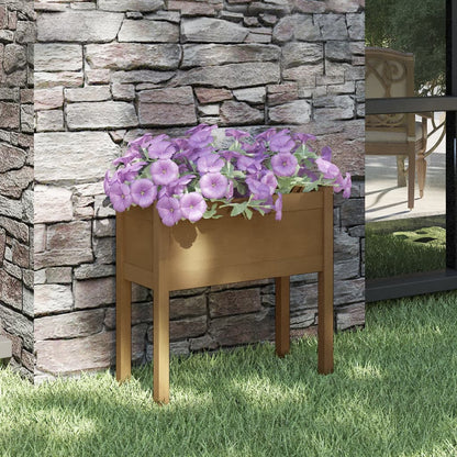 Fioriere Da Giardino 2 Pz Bianche 70X31X70 Cm In Legno Di Pino