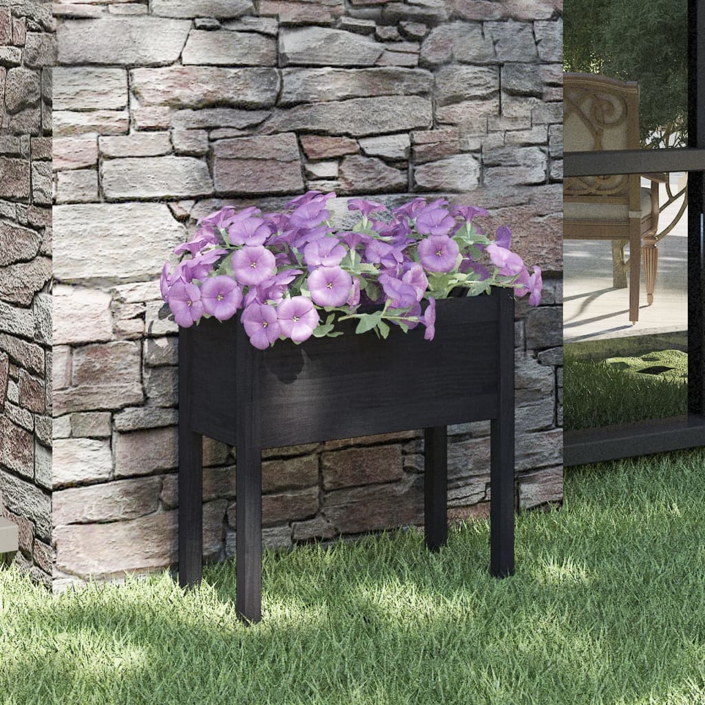 Fioriere Da Giardino 2 Pz Bianche 70X31X70 Cm In Legno Di Pino