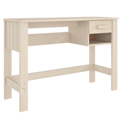 Scrivania Hamar Ambra 110X40X75 Cm In Legno Massello Di Pino