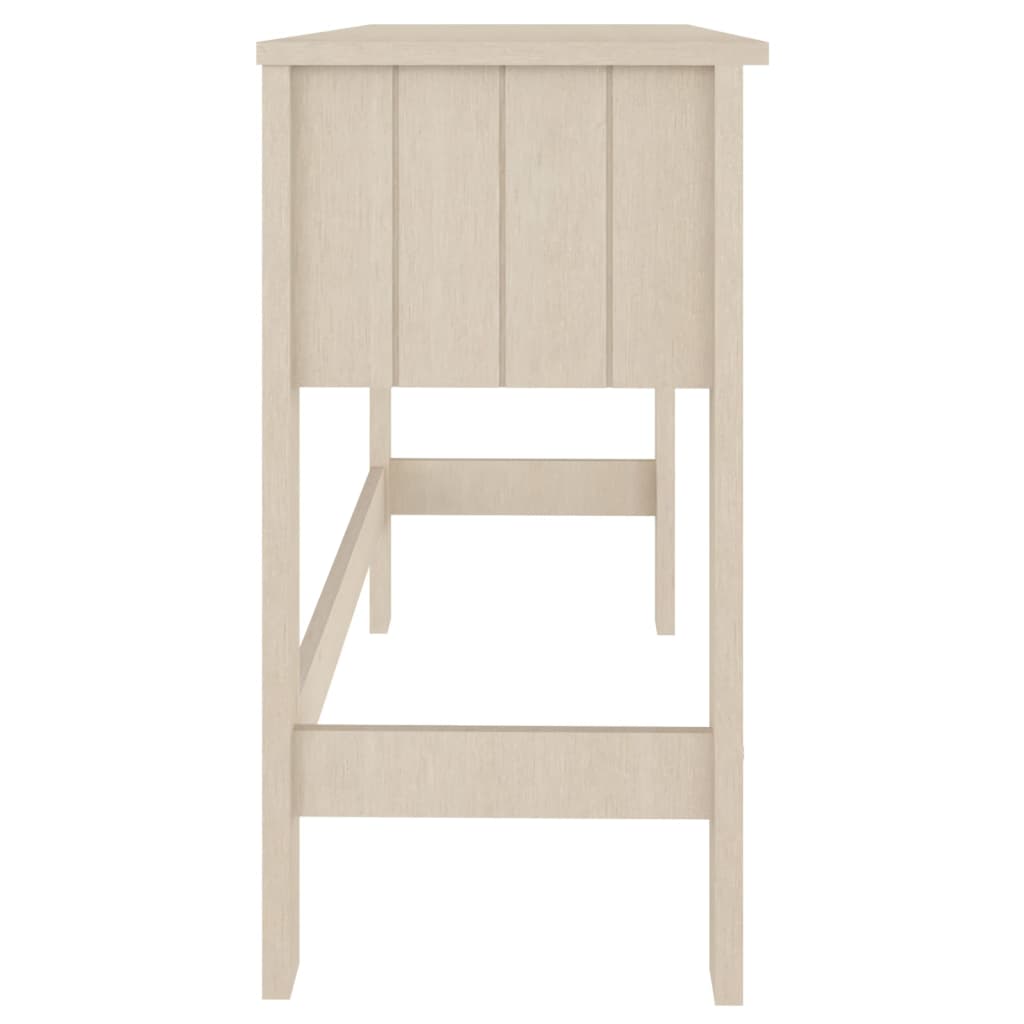 Scrivania Hamar Ambra 110X40X75 Cm In Legno Massello Di Pino