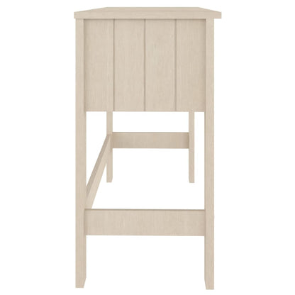 Scrivania Hamar Ambra 110X40X75 Cm In Legno Massello Di Pino