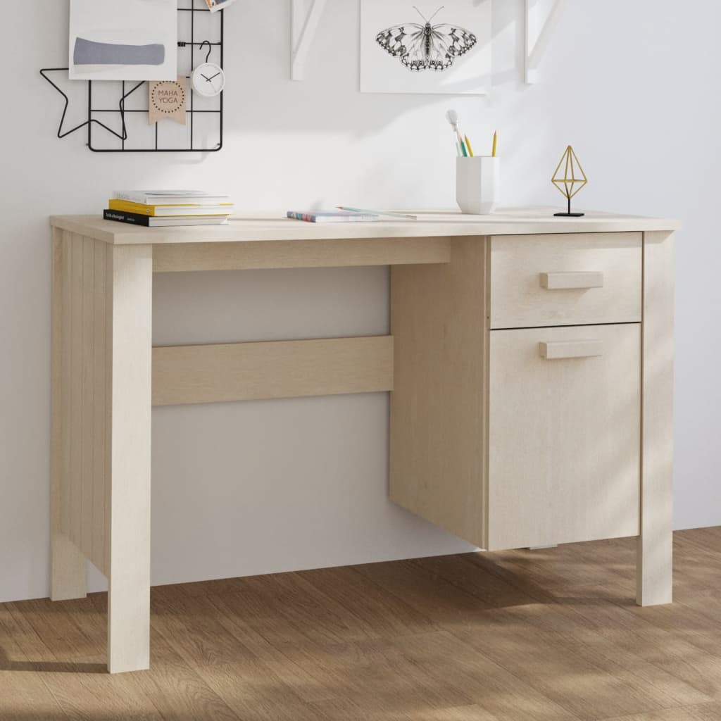 Scrivania Hamar 113X50X75 Cm In Legno Di Pino