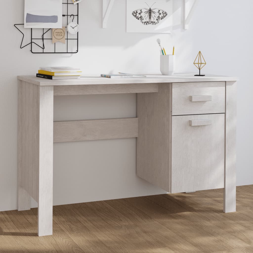 Scrivania Hamar 113X50X75 Cm In Legno Di Pino