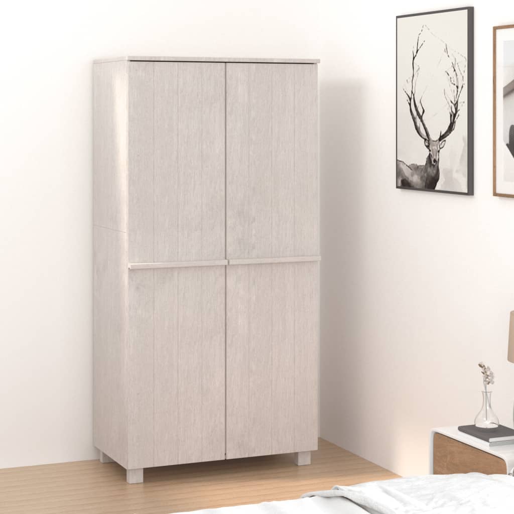 Armadio Hamar 89X50X180 Cm Legno Massello Di Pino