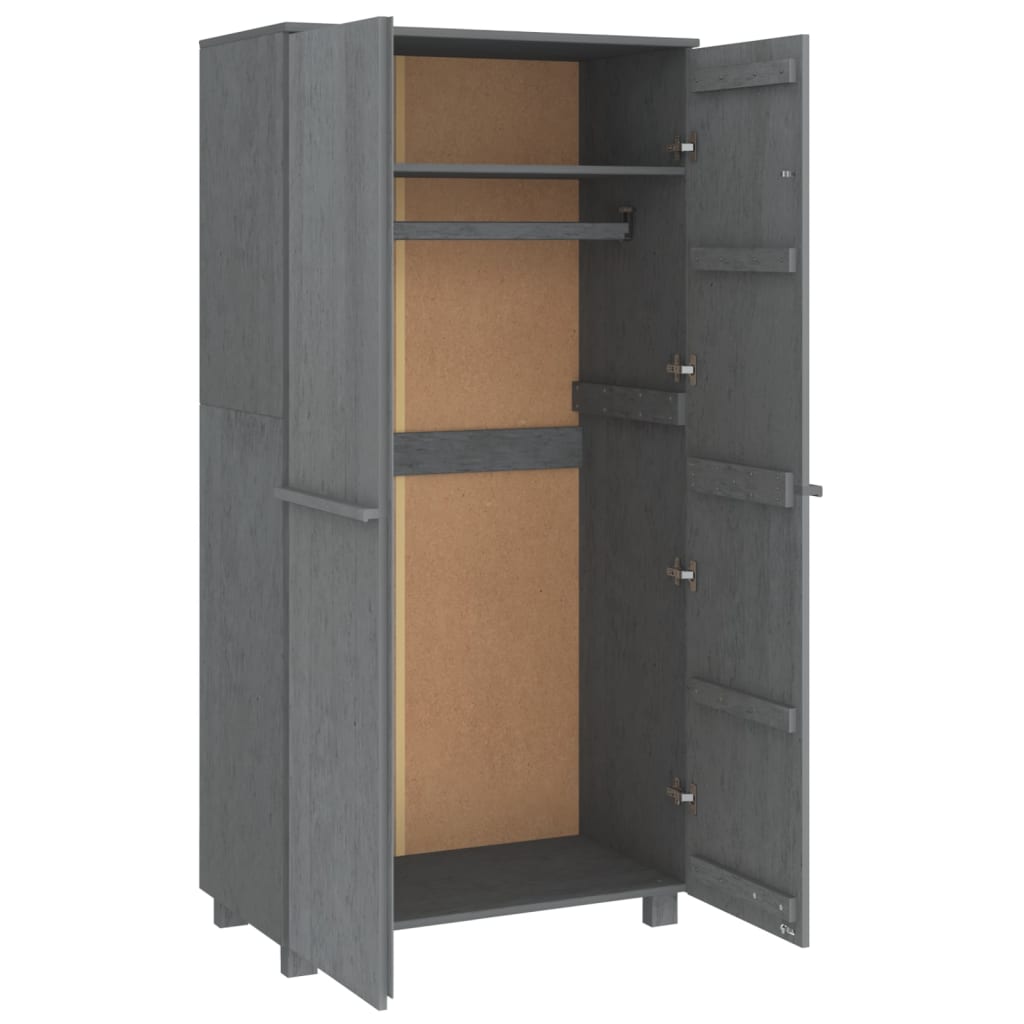 Armadio Hamar 89X50X180 Cm Legno Massello Di Pino