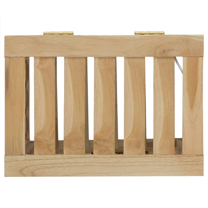 Cesto Del Bucato In Legno Massello Di Teak